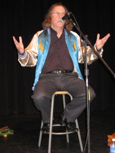 Publishing Editor Steve Luttrell reading at the event.