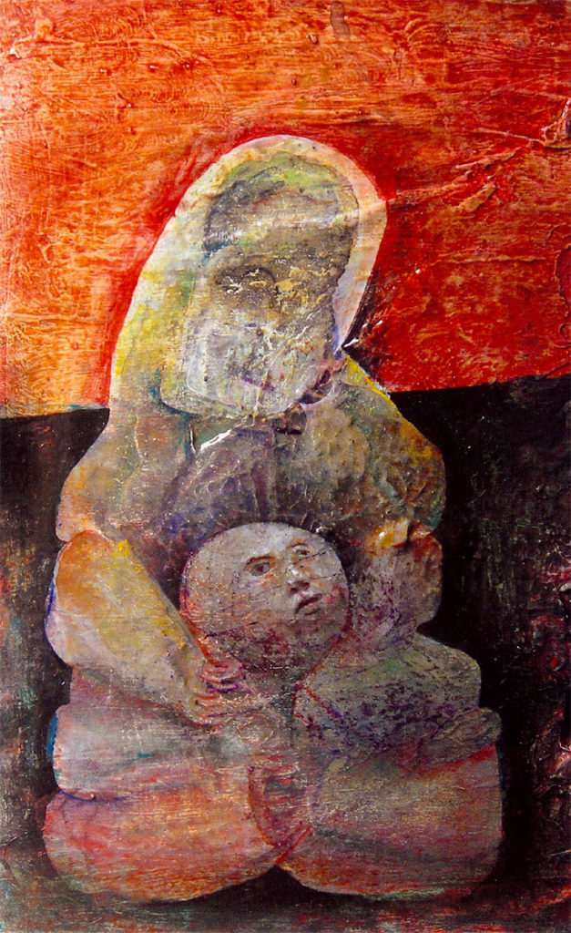 Madonna #47, mixed media by Andrew Abbott