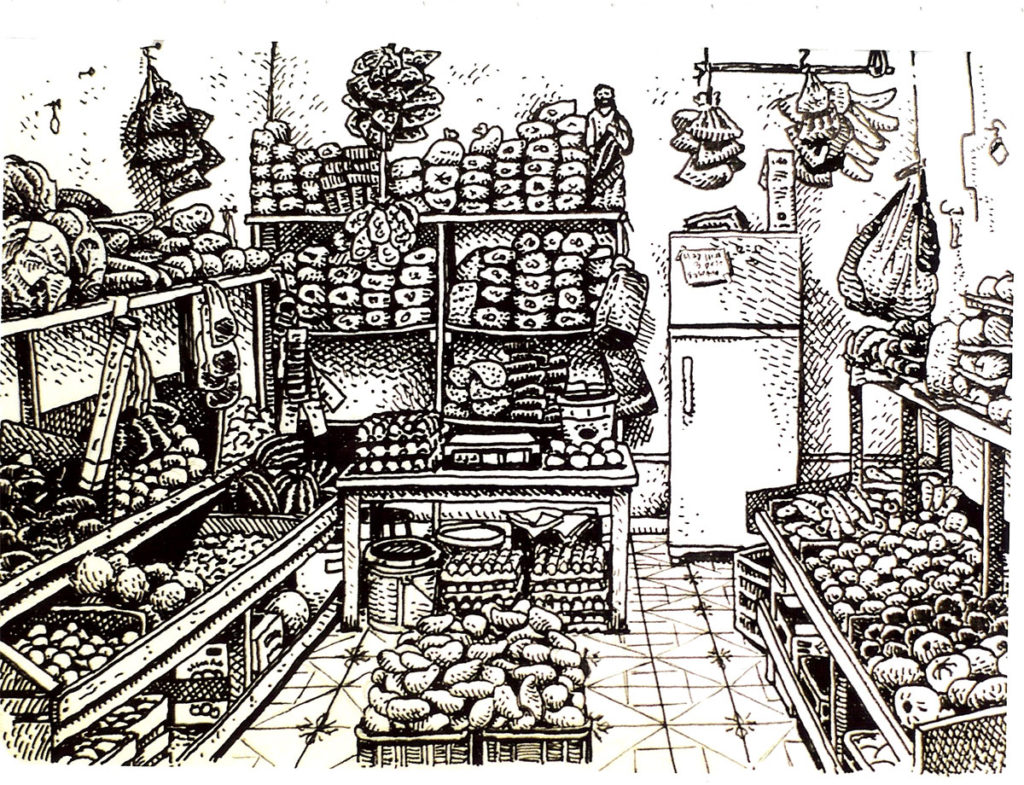 El Tabasqueno, Bacalar, pen & ink by Brett Newburn