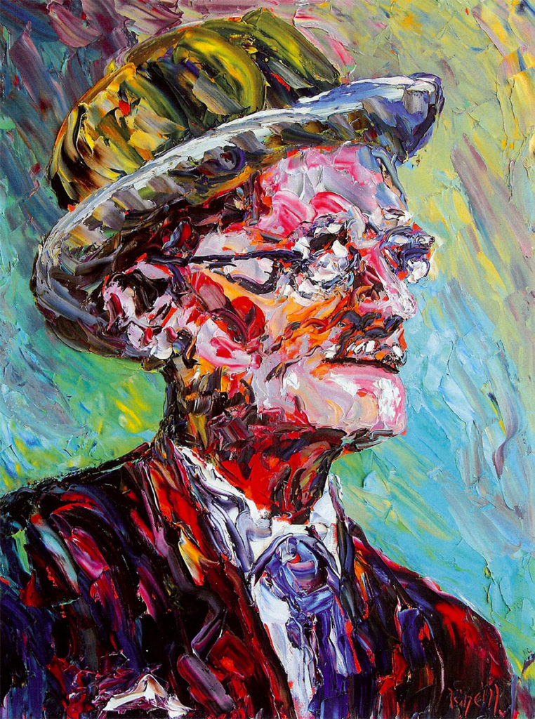 James Joyce, oil on canvas by Liam O'Neill