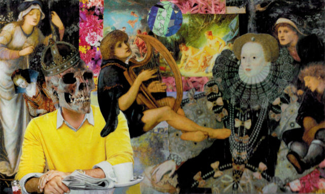 king CON & company, by Steve Dalachinsky, collage