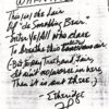Etheridge Knight- Warning (hand written)