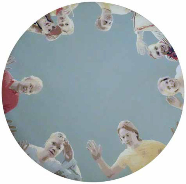 Space Travelers by Tatiana Antoshin, 2006, Acrylic on canvas, 79 x 79 inches