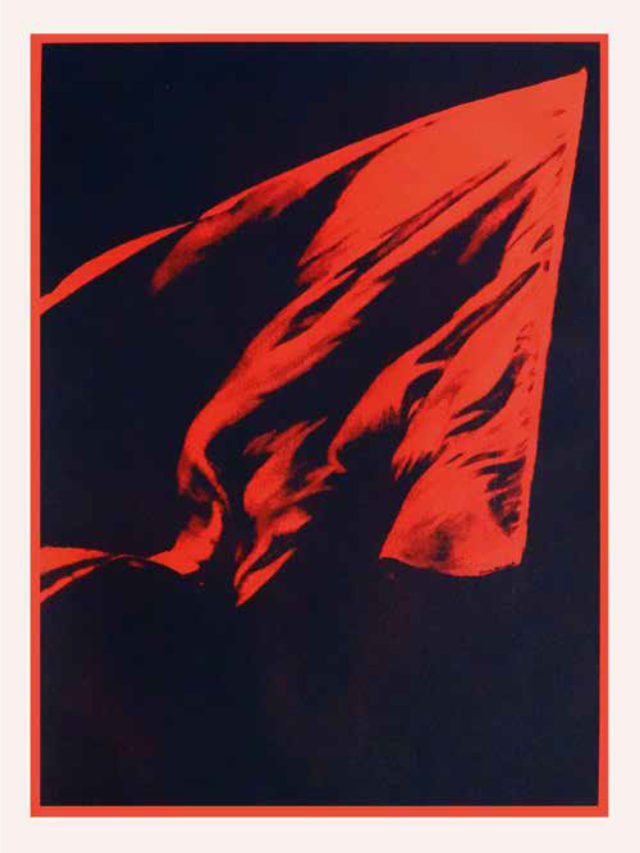 Red Flag, by Vitaly Komar and Alexander Melamid, 1996, Silkscreen print on paper. Ed 20, 35.5 x 25 inches