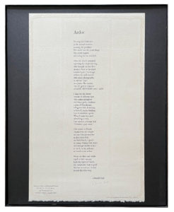 Ardor by Donald Hall Broadside