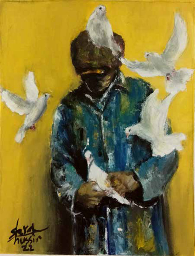 The pigeons friend by Sarah Husseinn