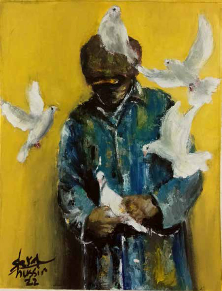 The pigeons friend by Sarah Husseinn