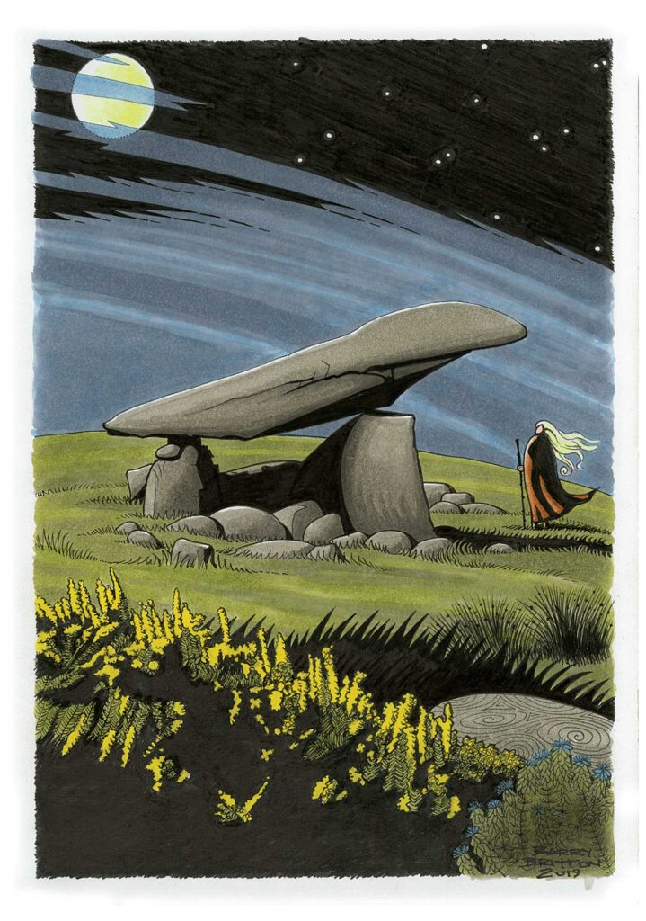 Kilclooney Dolmen by Moonlight, by Barry Britton