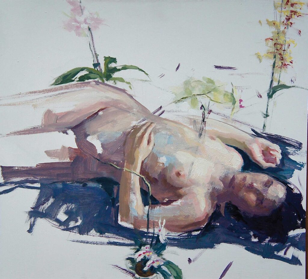 Figure with Orchids by Dean Fisher