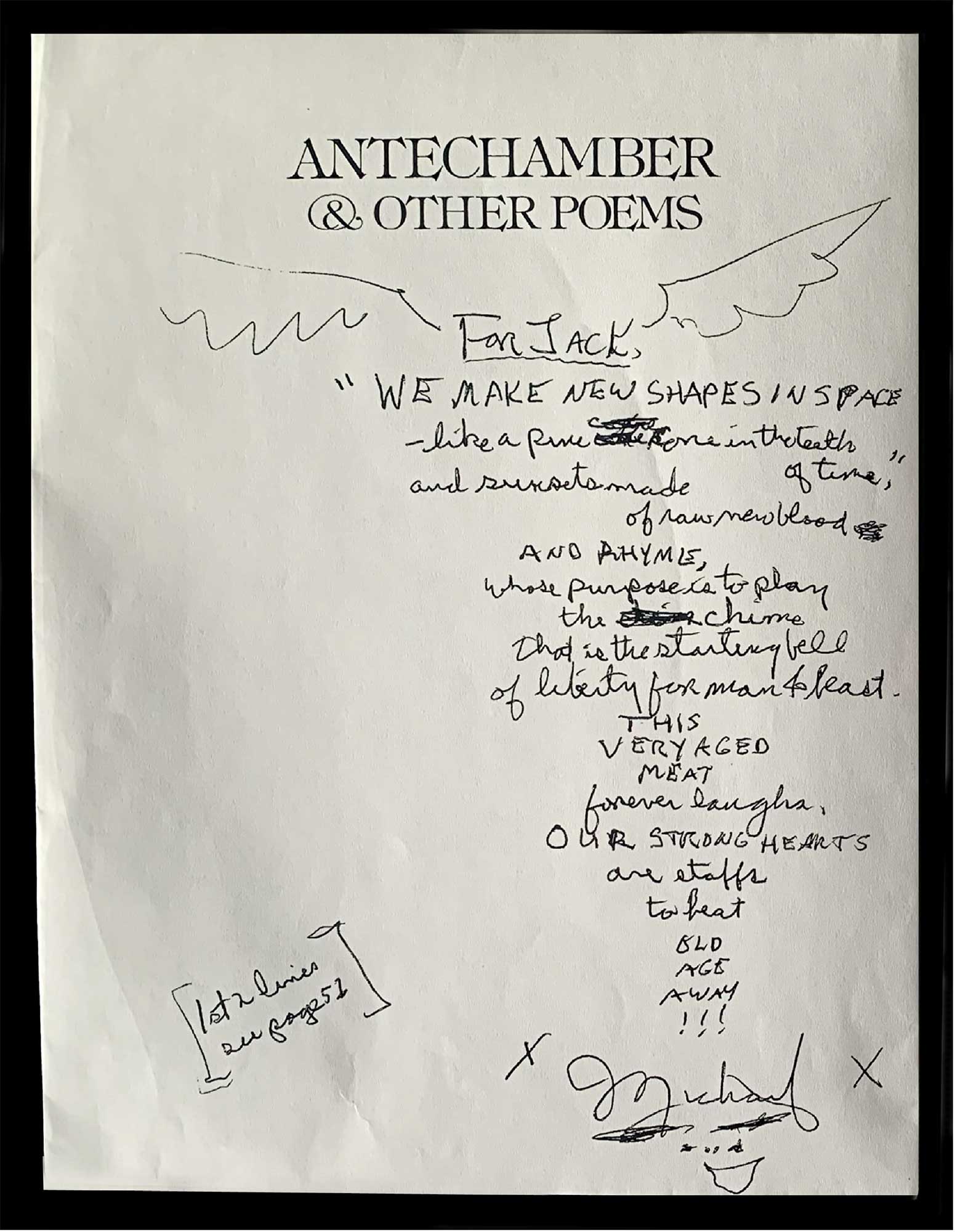 Antechamber & Other Poems by Michael McClure