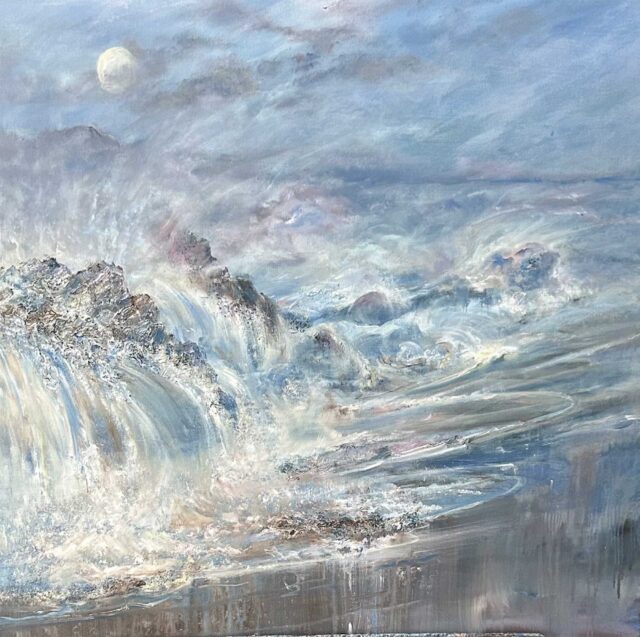 Rocks and Waves by Diana Mackie