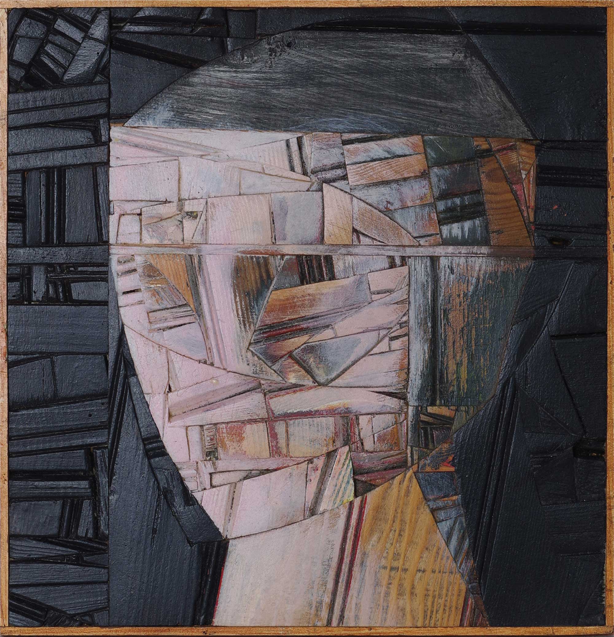 Man Ray by Laird Campbell, 2018, Assemble wood, paint, stain, wax finish, 13 x 12 inches, lairdcampbellart.com