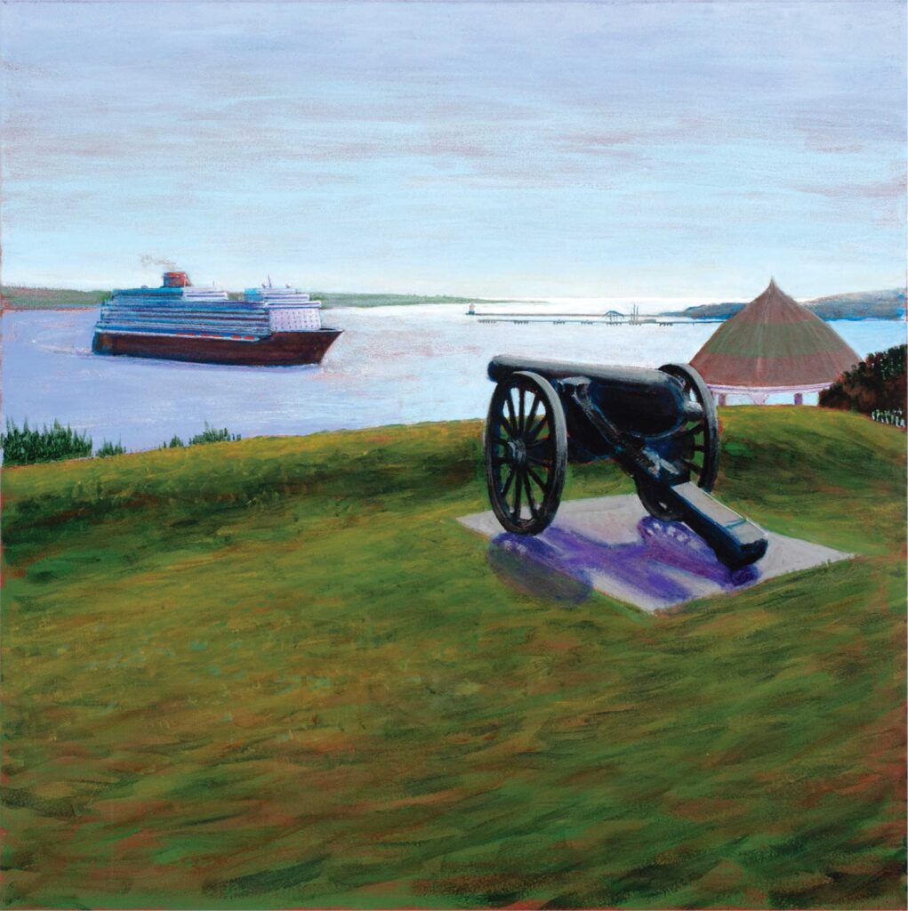 Incoming by Richard Wilson, 2024, Acrylic on canvas, 24 x 24 in