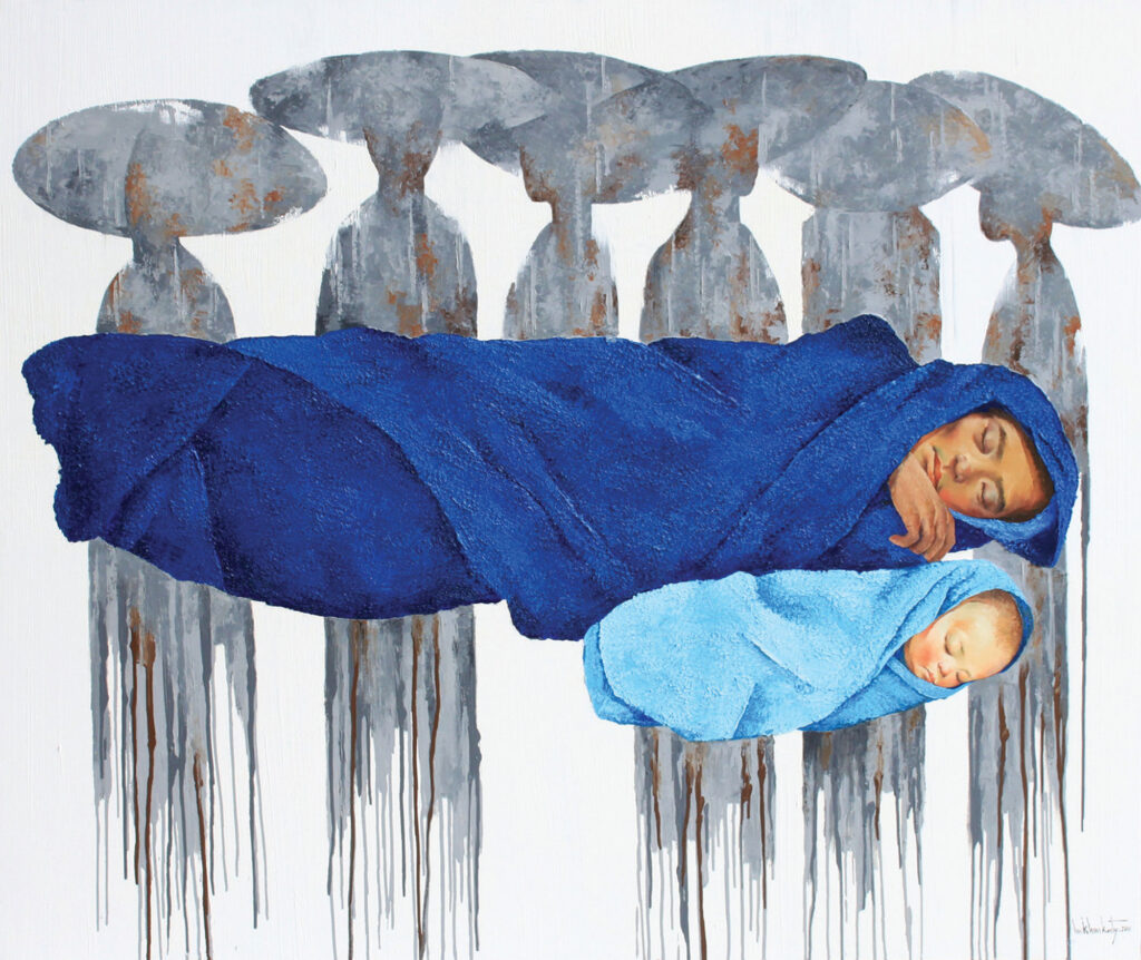 Sons by Lim Khim Katy, Oil on canvas, 160 x 130 cm