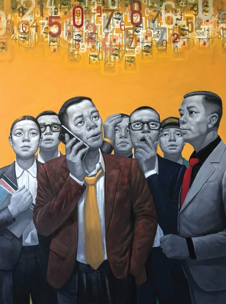 Stocks by Nguyen Hung Son, Oil on canvas, 160 x 120 cm