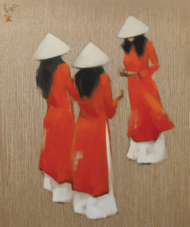 Ao Dai 2 by Nguyen Thanh Binh, Oil on canvas, 95 x 80 cm