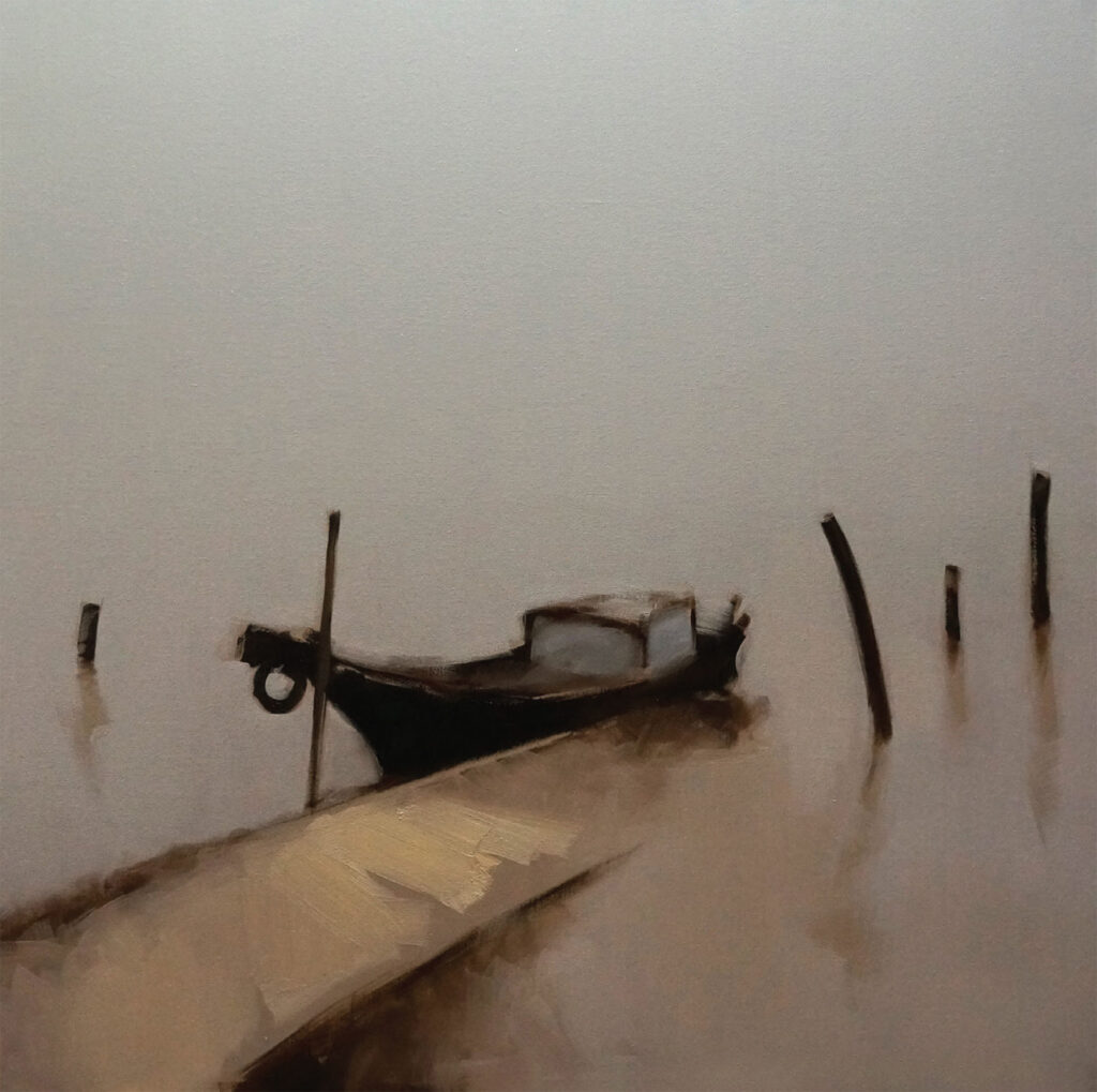 Boat by Nguyen Thanh Binh, Oil on canvas, 100 x 100 cm