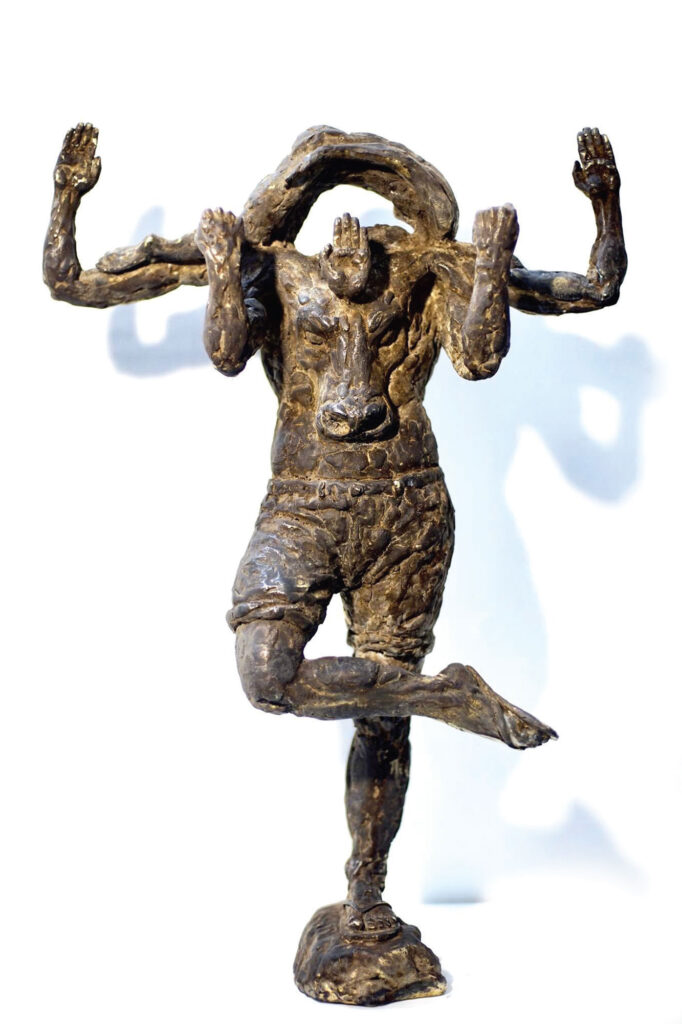 Curfew by Pham Dinh Tien, Bronze, 50 x 14 x 35 cm