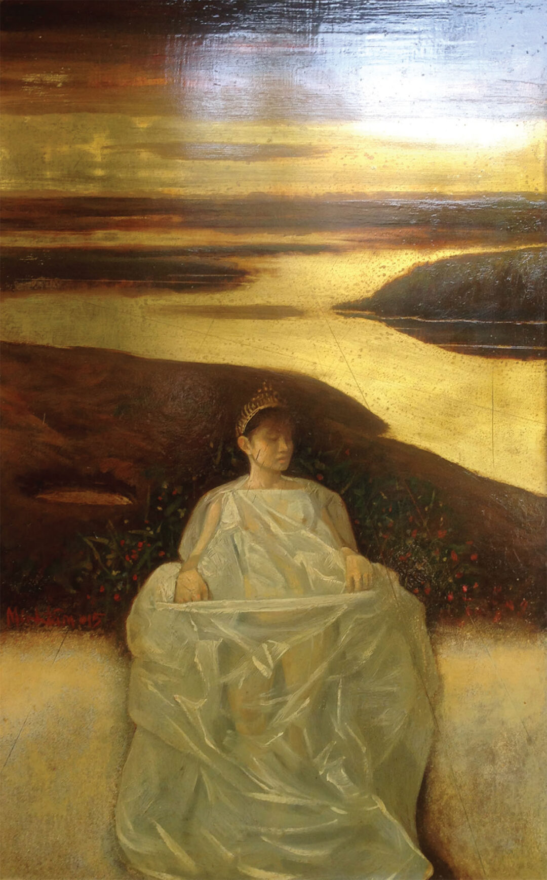 Plastic Queen 1 by Tran Minh Tam, Mixed media on bronze, 50 x 32 cm